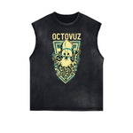 Cartoon Abstract Pattern Sleeveless Tee