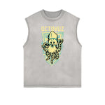 Cartoon Abstract Graphic Muscle Tank
