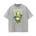 Cartoon Abstract Stone Wash Graphic Tee
