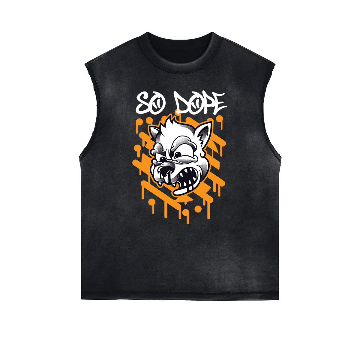 Cartoon Abstract Pattern Sleeveless Tee