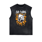 Cartoon Abstract Pattern Sleeveless Tee