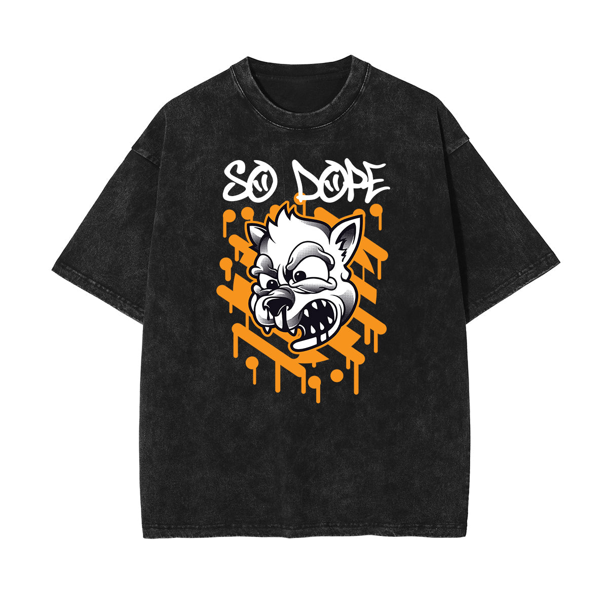 Cartoon Abstract Faded Pattern T Shirt