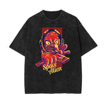 Cartoon Abstract Faded Pattern T Shirt