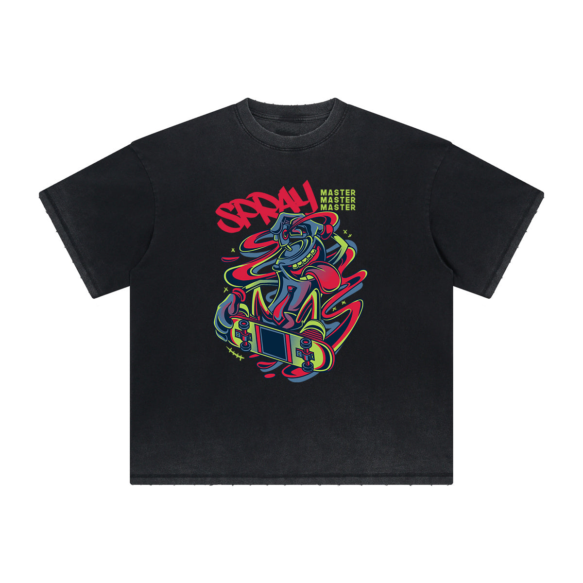 Retro Cartoon Vintage Frayed Graphic Tee