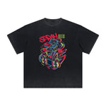 Retro Cartoon Vintage Frayed Graphic Tee