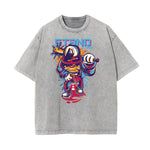 Retro Cartoon Stone Wash Graphic Tee