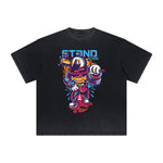 Retro Cartoon Vintage Frayed Graphic Tee