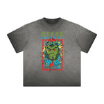 Retro Cartoon Thick Faded Pattern Tee