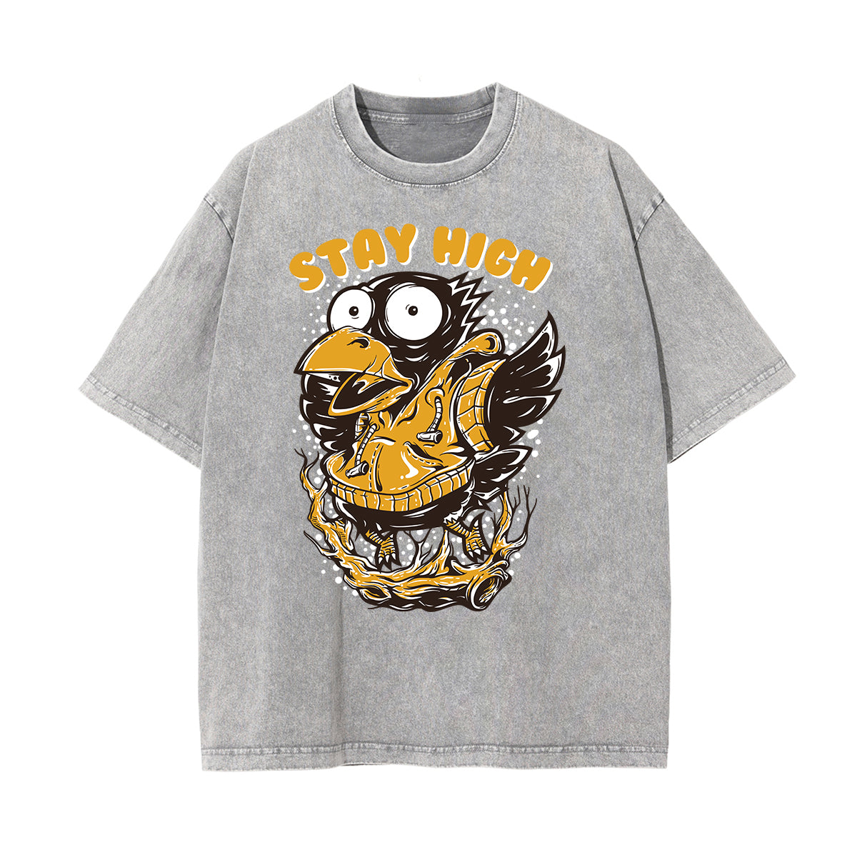 Retro Cartoon Stone Wash Graphic Tee