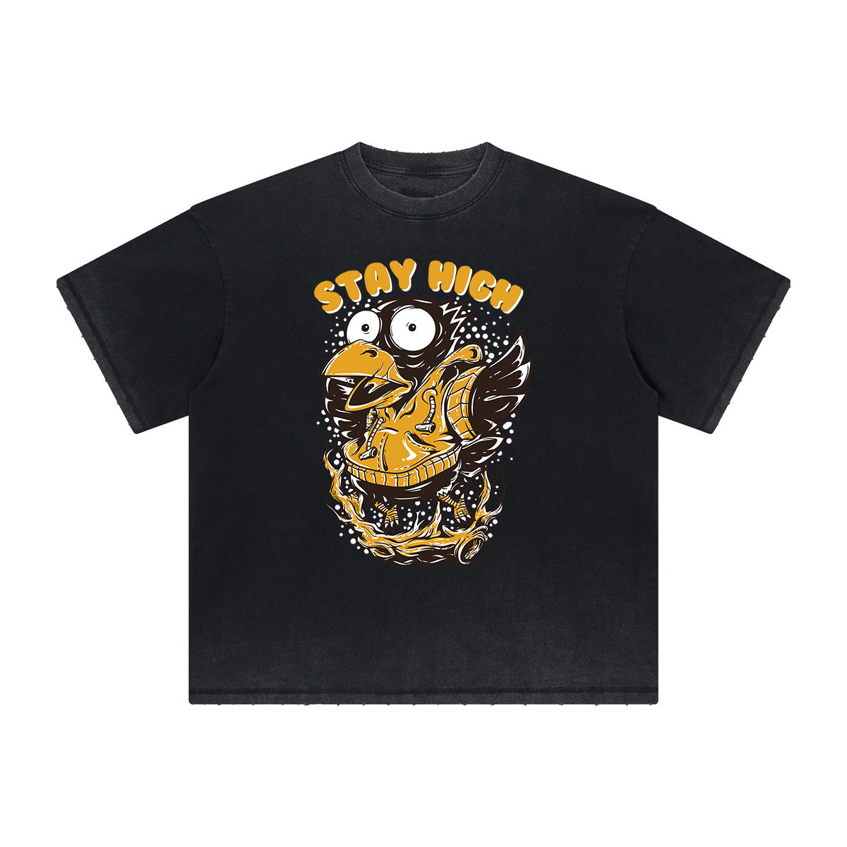 Retro Cartoon Vintage Frayed Graphic Tee