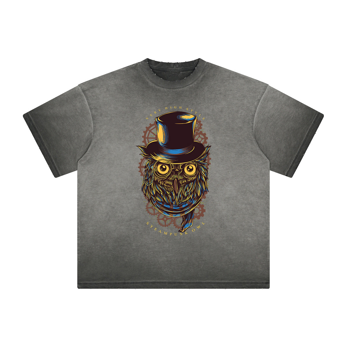 Retro Cartoon Thick Faded Pattern Tee