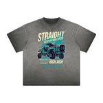 Retro Cartoon Thick Faded Pattern Tee