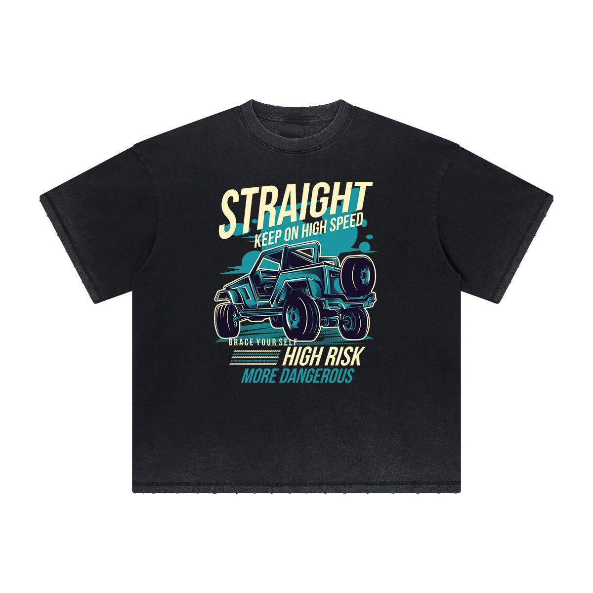 Retro Cartoon Vintage Frayed Graphic Tee