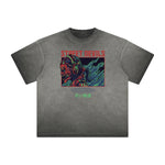 Retro Cartoon Thick Faded Pattern Tee