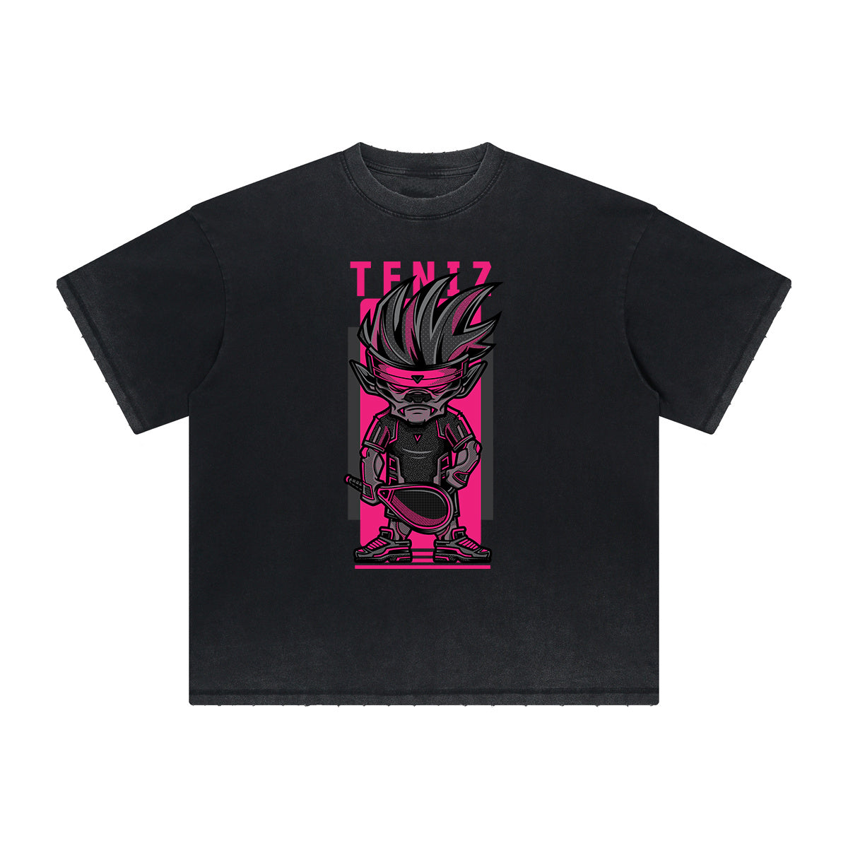 Retro Cartoon Vintage Frayed Graphic Tee