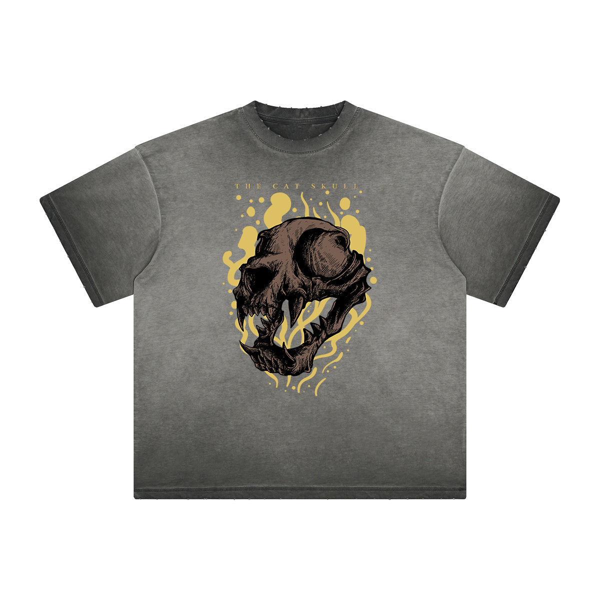 Retro Cartoon Thick Faded Pattern Tee