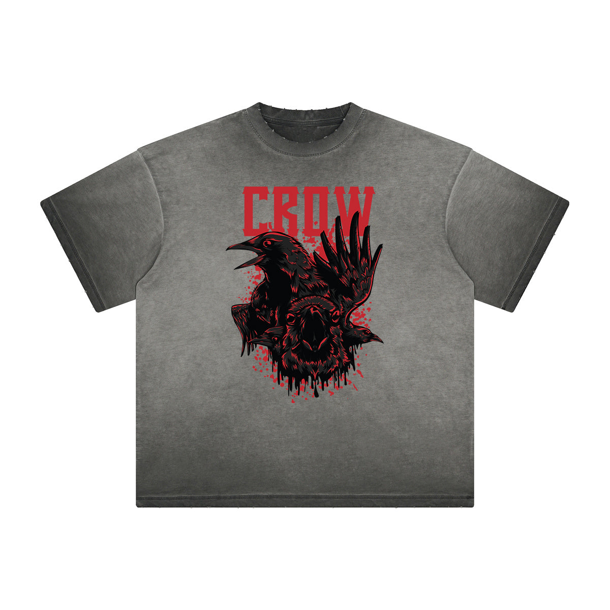 Retro Cartoon Thick Faded Pattern Tee