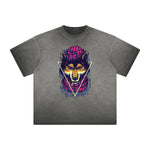 Retro Cartoon Thick Faded Pattern Tee