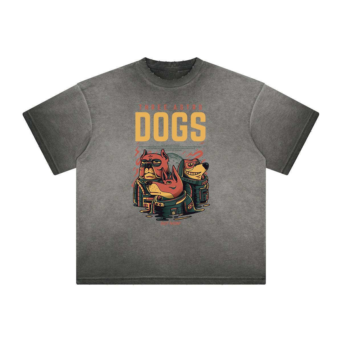 Retro Cartoon Thick Faded Pattern Tee