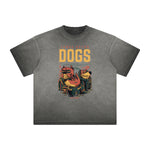 Retro Cartoon Thick Faded Pattern Tee