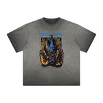 Retro Cartoon Thick Faded Pattern Tee