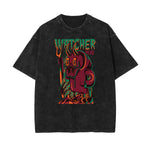 Abstract Graphic Faded Washed Animal Tee