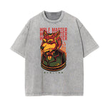 Abstract Graphic Washed Cotton Animal Tee