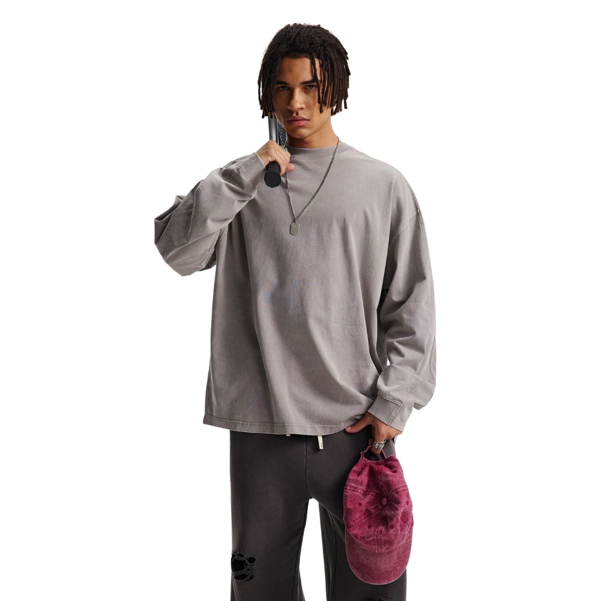 Washed Vintage Crewneck Long Sleeve