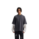 Washed Colorblock Contrast Sleeve Tee