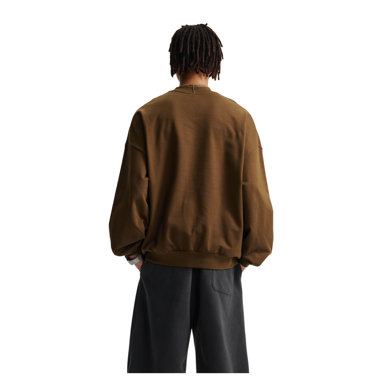 Brushed Fleece Soft Crewneck Pullover Sweatshirt