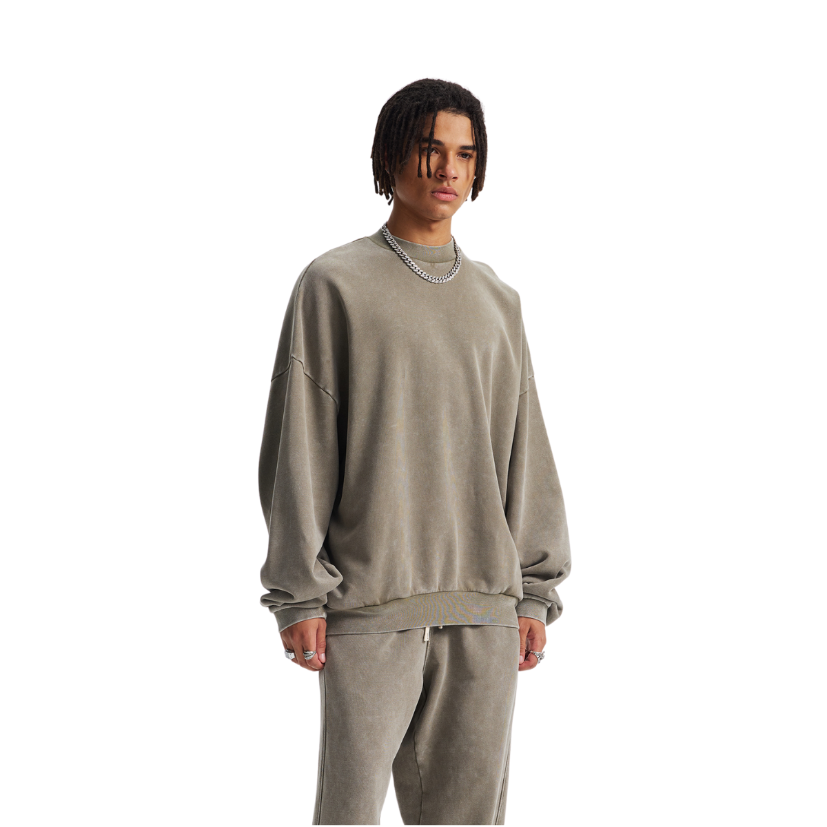 Soft-Vintage Washed Pullover Sweatshirt