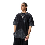 Camiseta holgada pintada a mano vintage de 270 g/m²