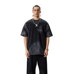 Camiseta holgada pintada a mano vintage de 270 g/m²