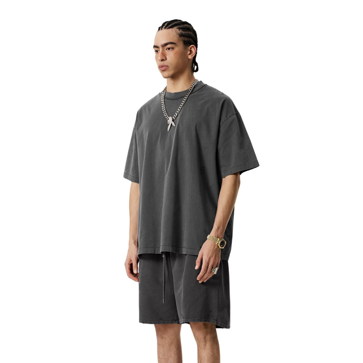 Camiseta Vintage Wash Reverse Destructive de 275 g/m²