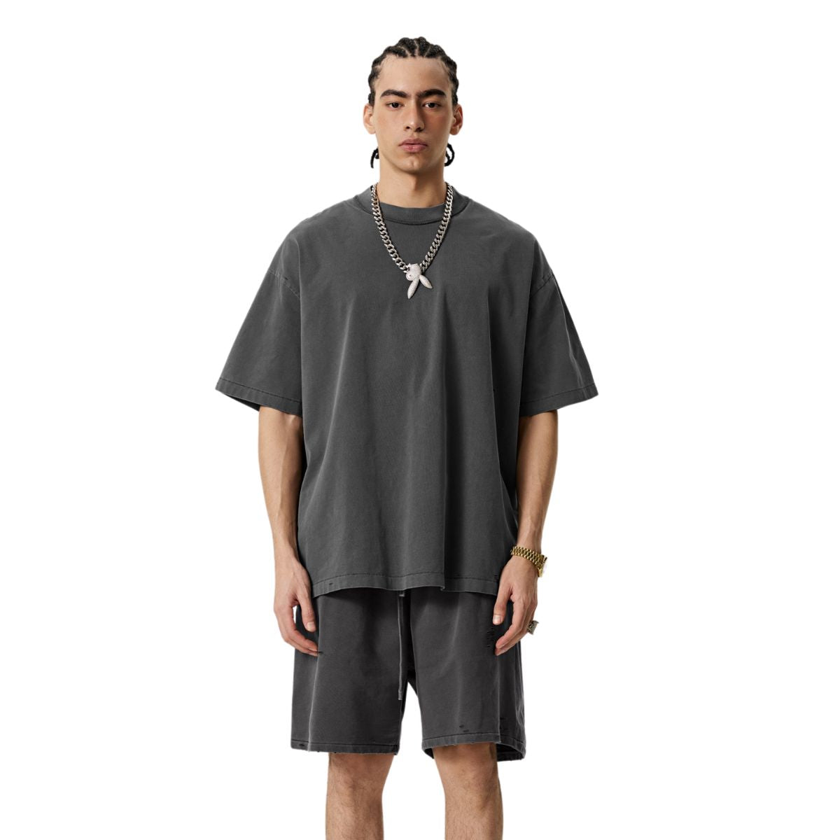 Camiseta Vintage Wash Reverse Destructive de 275 g/m²