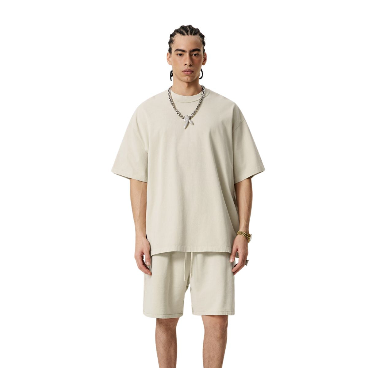 Camiseta con lavado inverso vintage de 275 g/m²