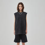 Women's Frayed Sleeveless T Shirt 8oz-INNBLAC Fashion Apparel