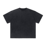 Women's Stone Wash Faded Distressed Tee 7.5oz-INNBLAC Fashion Apparel