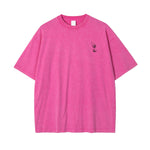 Stone Wash Line Art Flowers Graphic Tee
