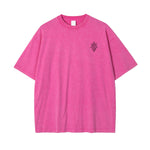 Stone Wash Line Art Flowers Graphic Tee