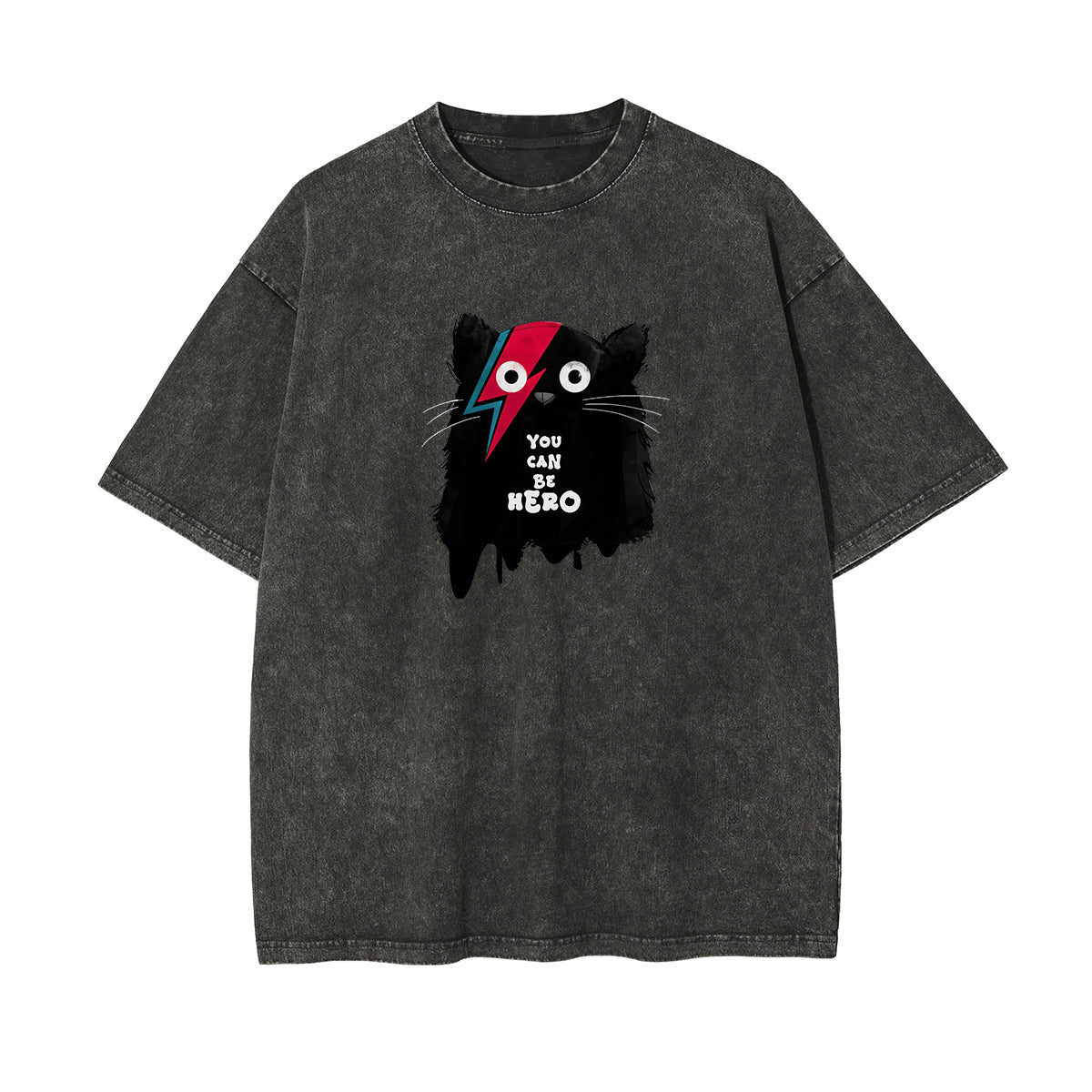 You Can Be Hero Graphic Washed Tee-INNBLAC Fashion Apparel