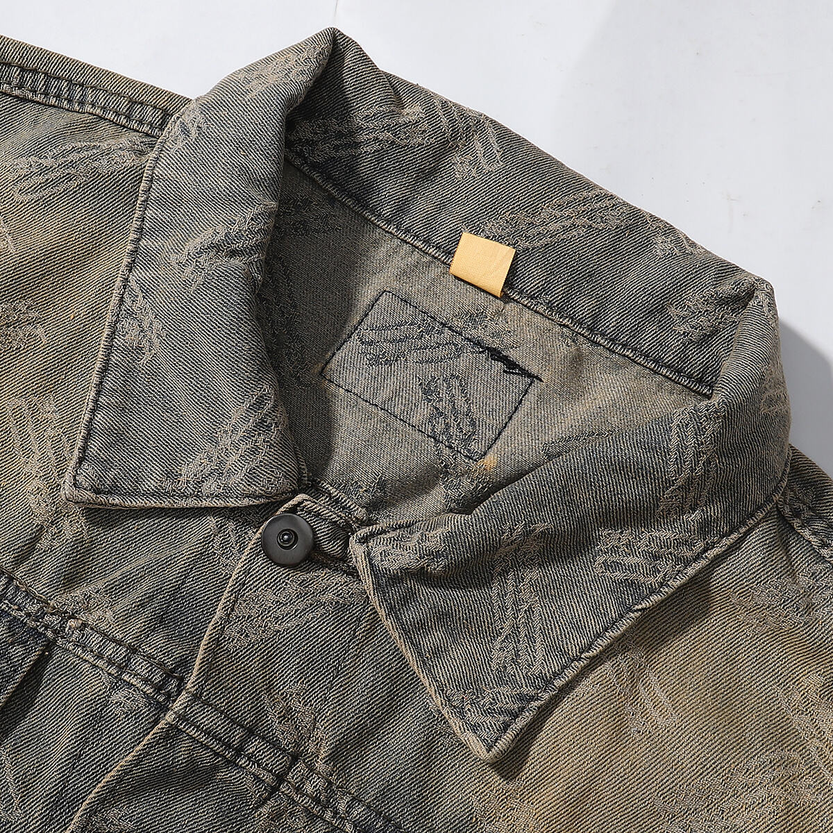 Relaxed Jacquard Denim Trucker Jacket