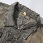 Relaxed Jacquard Denim Trucker Jacket