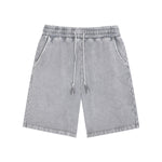 Men's Casual Washed Drawstring Sweat Shorts