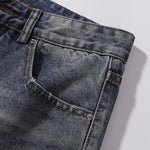 Wide Leg Distressed Paint Splatter Denim Jeans
