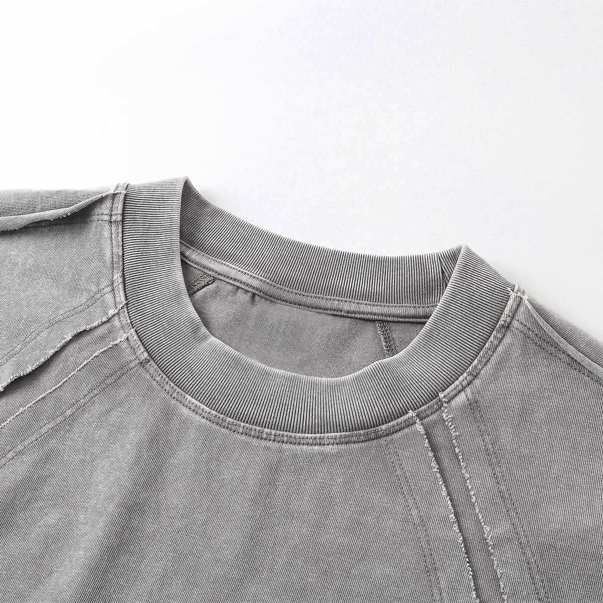 Raw Edge Patchwork Muscle Tank 275gsm