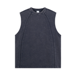 Raw Edge Patchwork Muscle Tank 275gsm