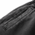 Ripped Hem Loose Fit Cotton Sweatpants