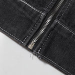 Women's Plaid Patchwork Denim Jacket