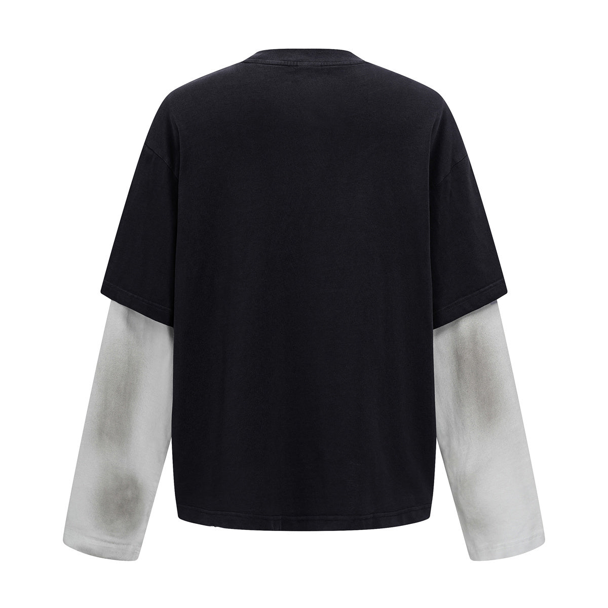 Washed Colorblock Contrast Sleeve Tee